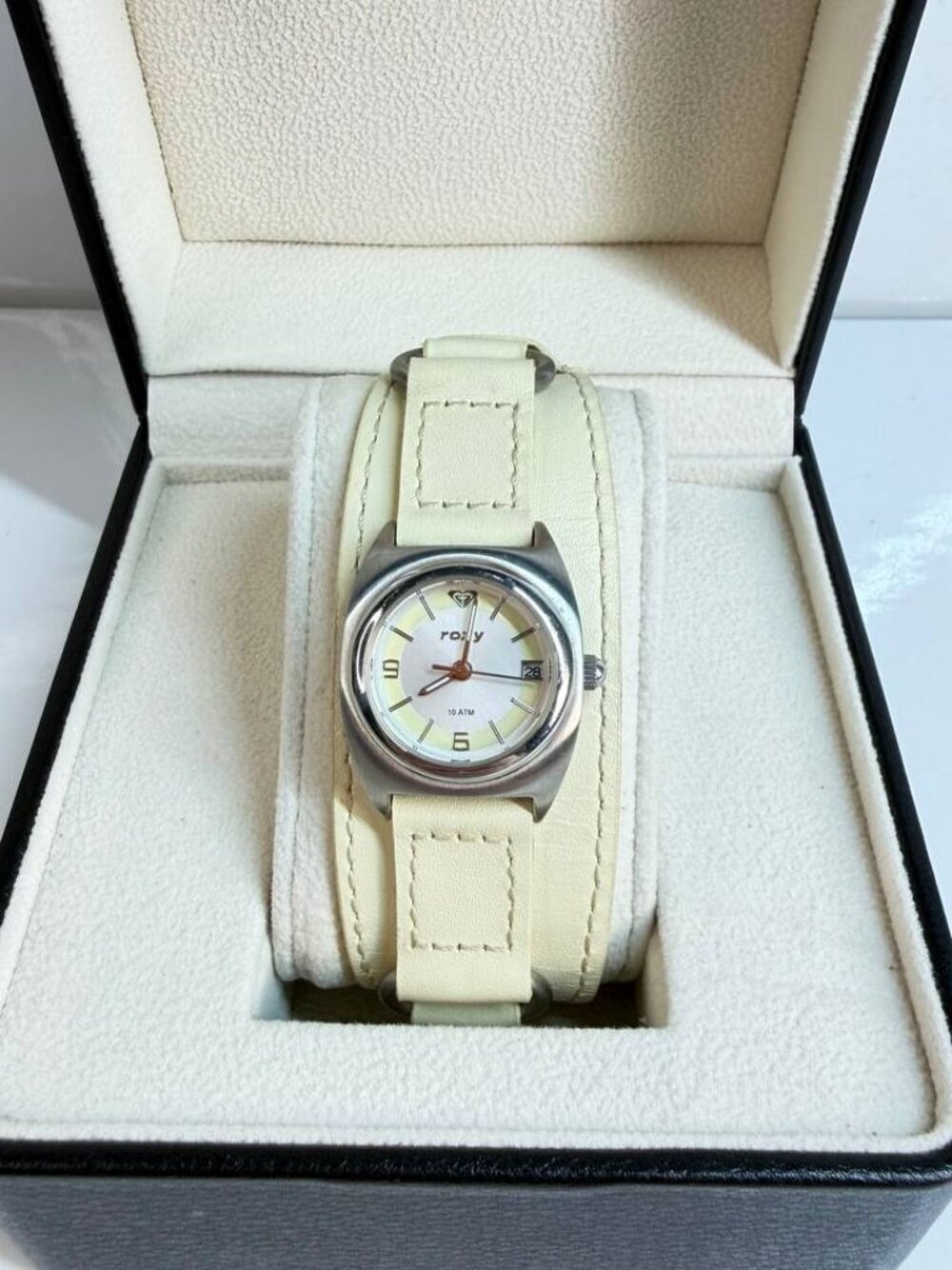 Roxy Women’s Watch – Wide Leather Cuff Strap